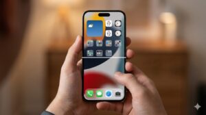 スマホ画面を上下に区別し役割を決めることで、アプリ配置に迷わなくなるコンセプトのアイキャッチ画像